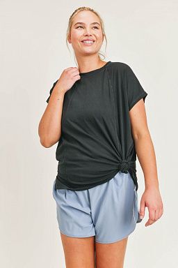 CURVY Pima Swoop Tee