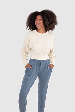 Feather Cropped Pullover Ext